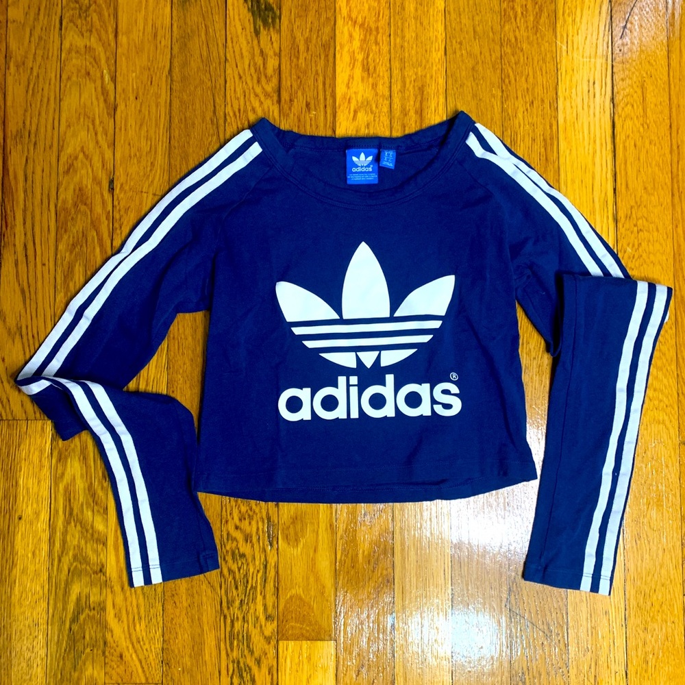 Adidas long sleeved crop top